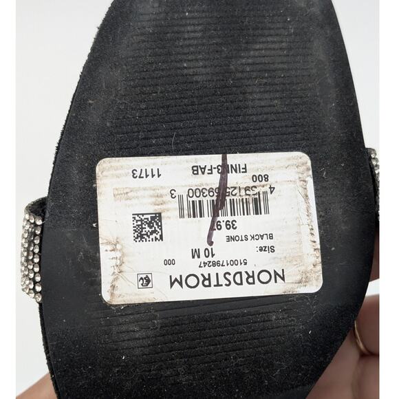 Abound Finn Ankle Strap Rhinestones Block Heel Sandal Silver Size US10M EU42 - Picture 9 of 12